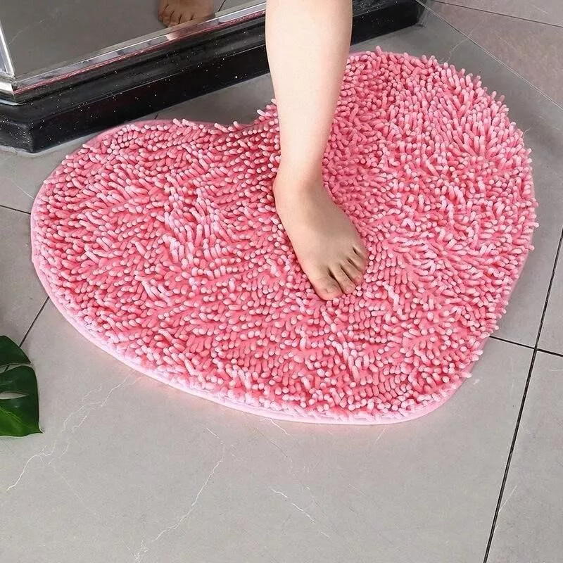 Girls Bedroom Bedside Floor Mat Cute Romantic Heart Shape Decoration Carpet Bathroom Absorbent Non-slip Mat Home Soft Foot Pad Girls Bedroom Bedside Floor Mat Cute Romantic Heart Shape Decoration Carpet Bathroom Absorbent Non-slip Mat Home Soft Foot Pad