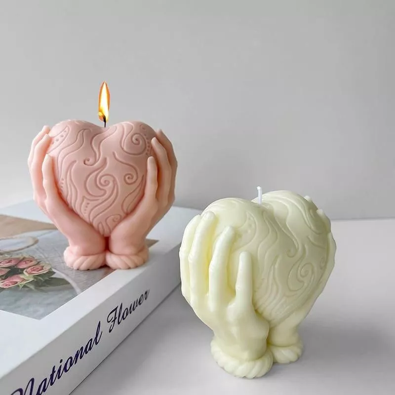 Hands Holding Hearts Silicone Mold 3D Carving Love Candle Plaster Epoxy Mold Kit DIY Heart-shaped Baking Tool Wedding Decoration Hands Holding Hearts Silicone Mold 3D Carving Love Candle Plaster Epoxy Mold Kit DIY Heart-shaped Baking Tool Wedding Decoration